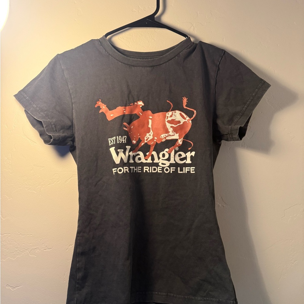 Wrangler Kids Charcoal Bull Graphic Tee